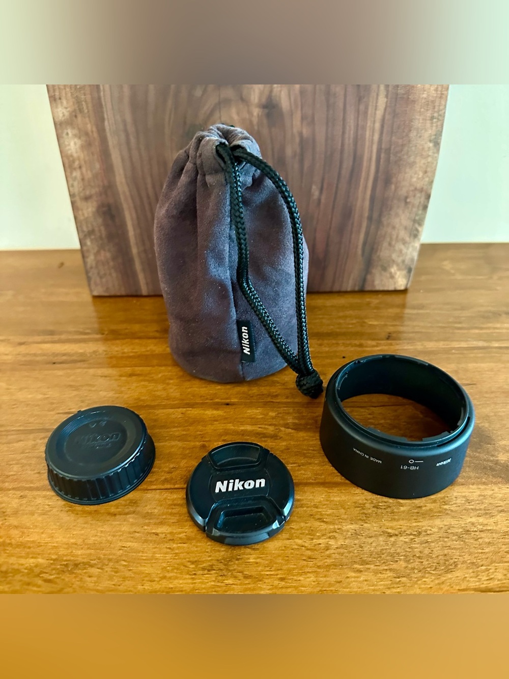 Original 55mm Accessories Front & Back Cap, Bag For Nikon Nikkor 18-55mmVR DX